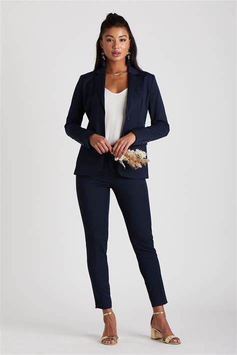 navy blue suit womens